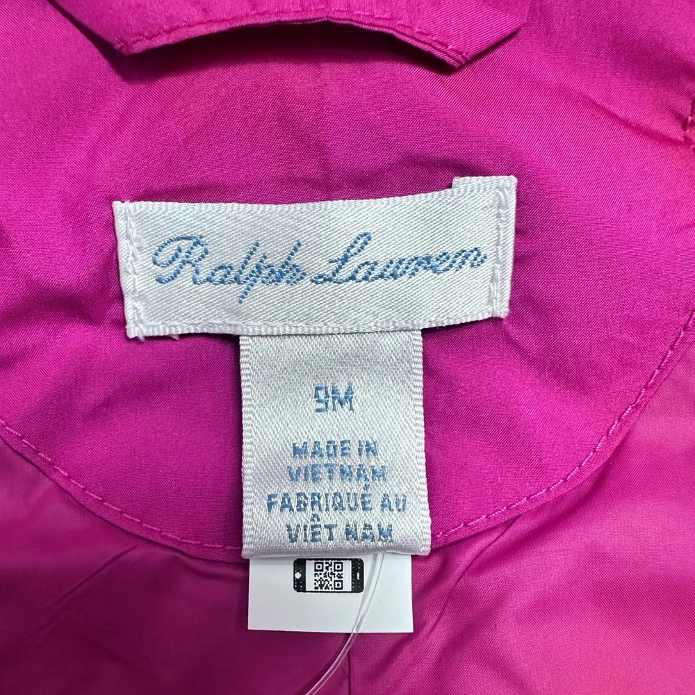 Ralph Lauren Baby Girls Quilted Water‎ Repellent Barn Jacket SIZE 9 MONTH